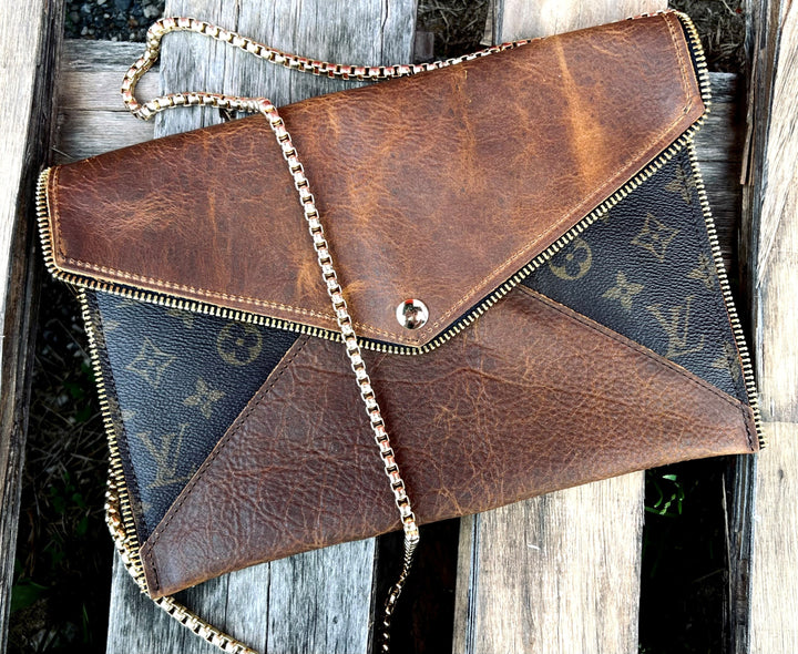 Upcycled LV Genuine Leather CLASSIC LV Accent Cross Body