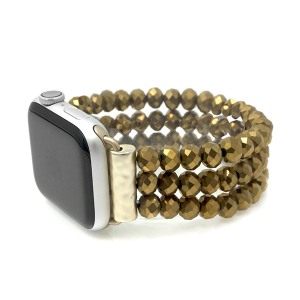 Hematite gold beaded band