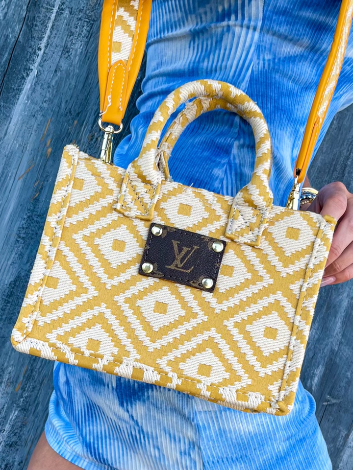 Upcycled LV Mini Crossbody Tourist Tote