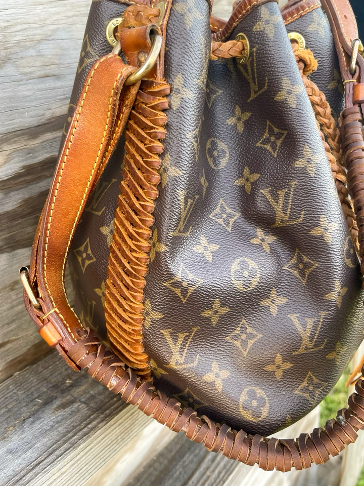 Upcycled LV The FavoriteBraided Bucket Bag