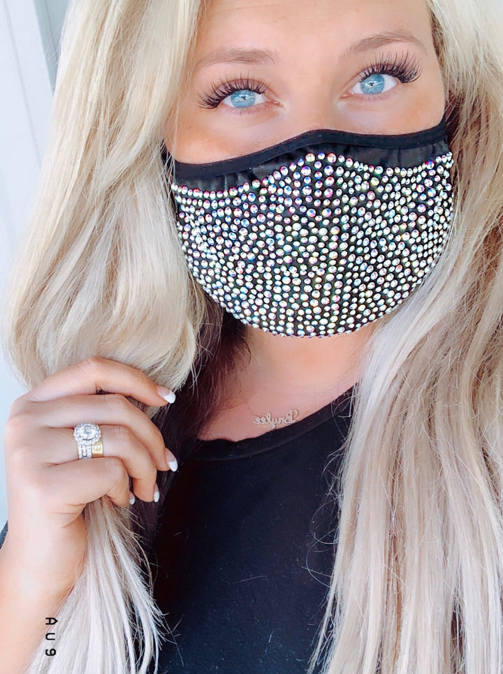 Swarovski Crystal adjustable mask