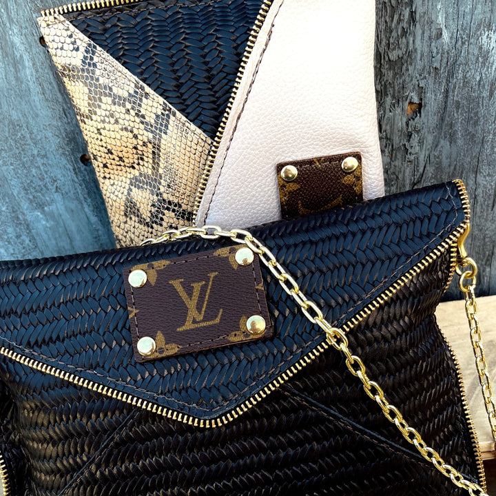 Upcycled LV Genuine Leather Cross Body CLASSIC WOVEN