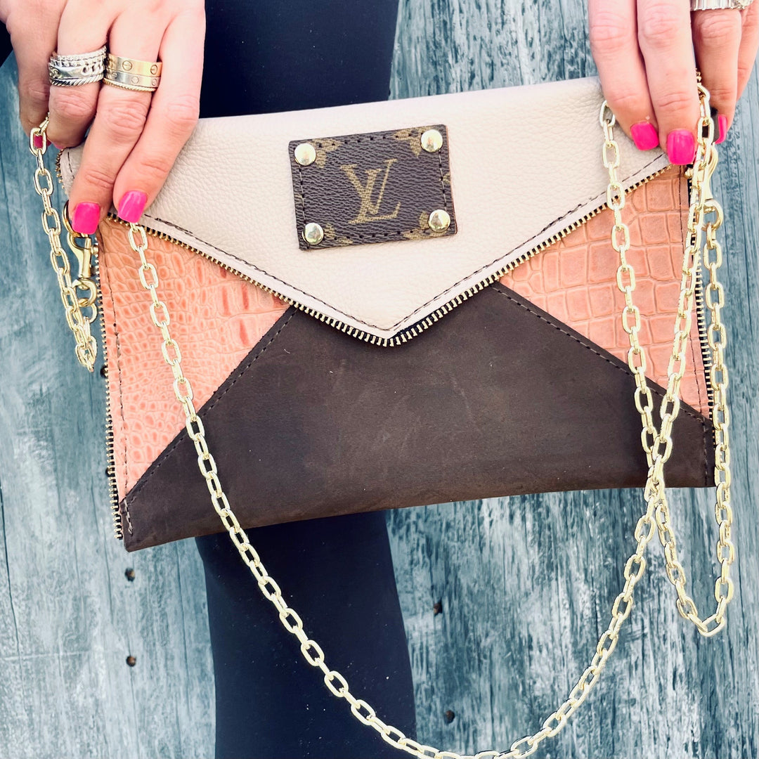 Upcycled LV Genuine Leather Cross Body CLASSIC EXOTIC