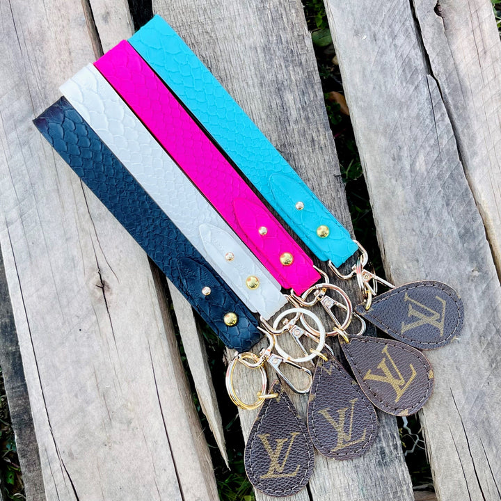 Upcycled LV Genuine Leather Keychain