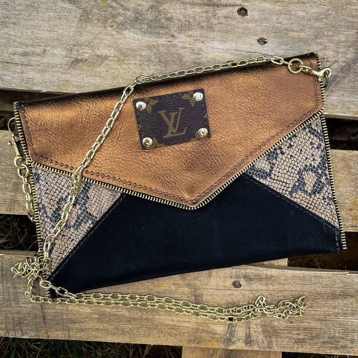 Upcycled LV Genuine Leather Cross Body CLASSIC METALLICS