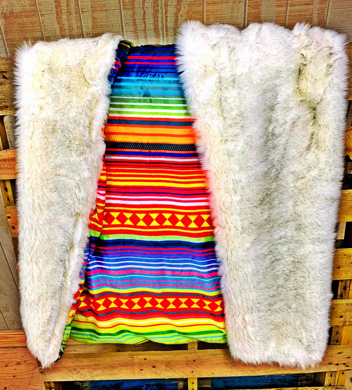 Serape monster fur blanket