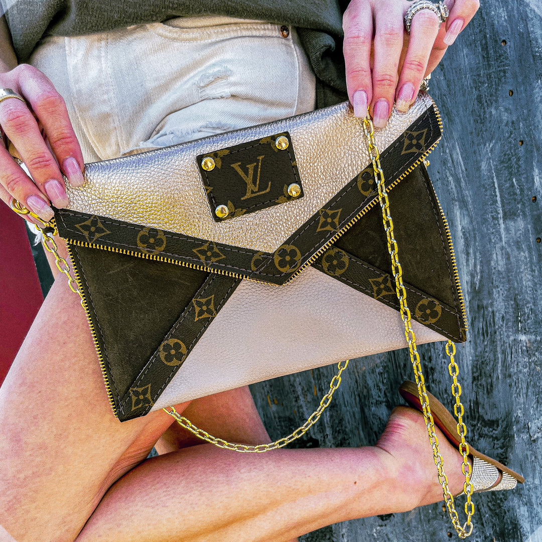 Upcycled LV Genuine Leather BRYLEE 2nd GEN Cross Body