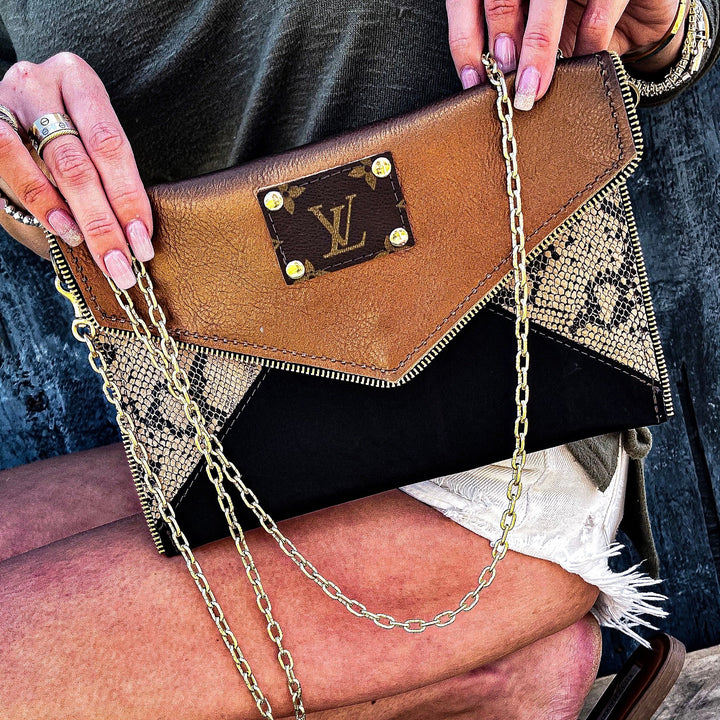 Upcycled LV Genuine Leather Cross Body CLASSIC METALLICS