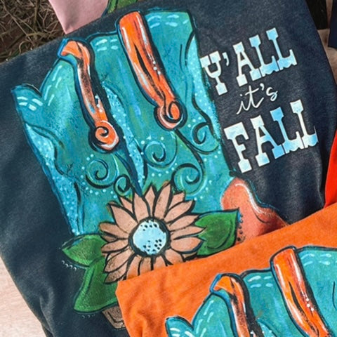 Hand Painted Y’all it’s Fall