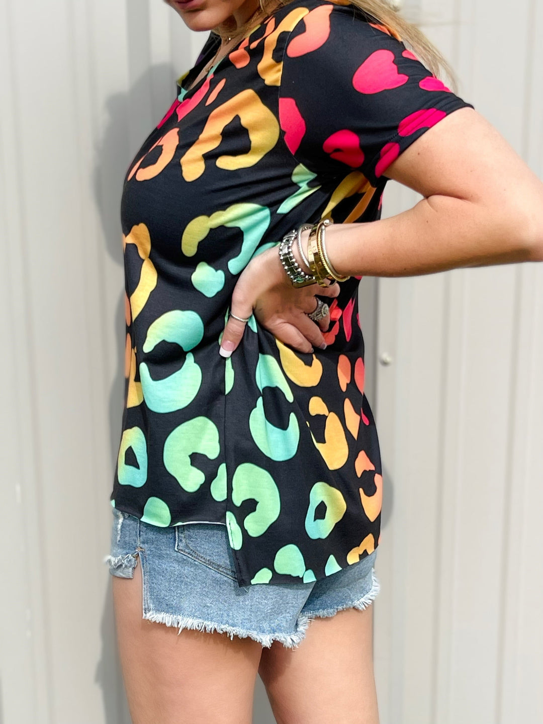 Neon Dreams Pattern Top