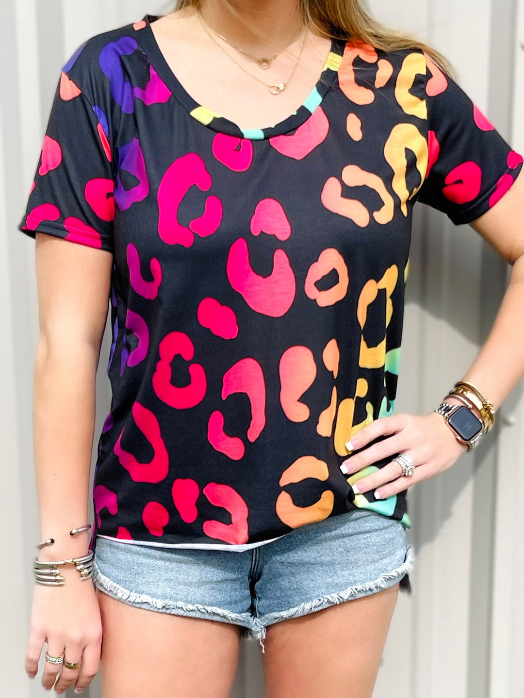 Neon Dreams Pattern Top