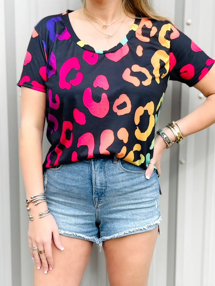 Neon Dreams Pattern Top