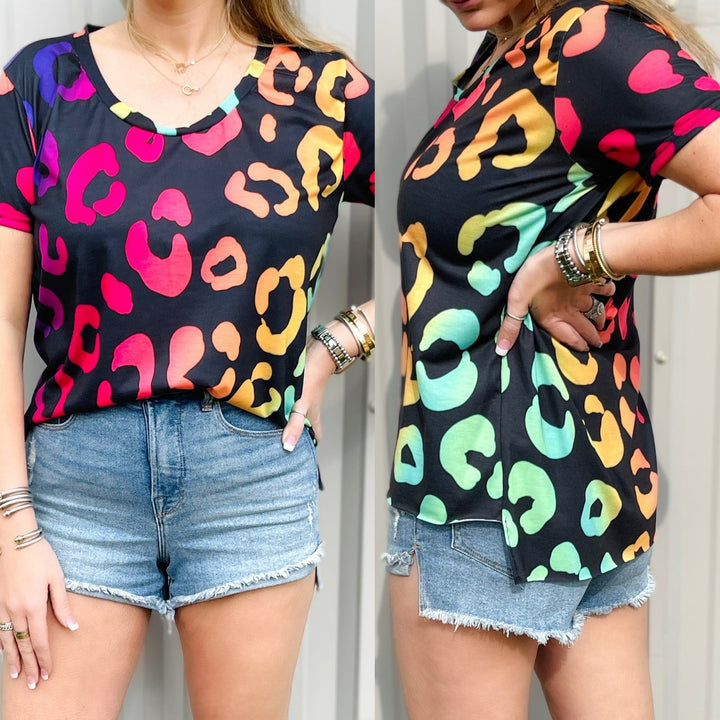 Neon Dreams Pattern Top