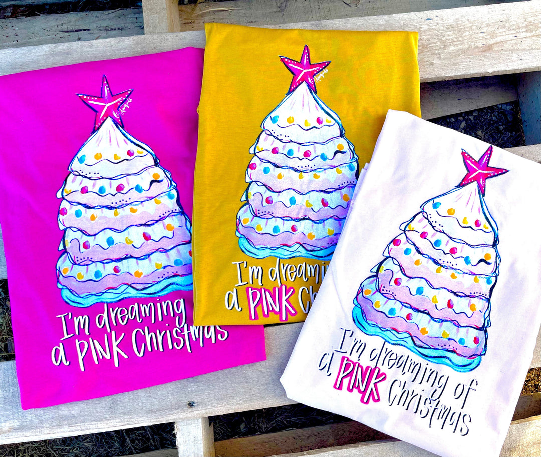 I'm dreaming of a PINK Christmas Hand Painted