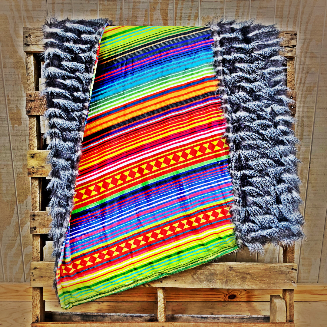 Fur lined serape