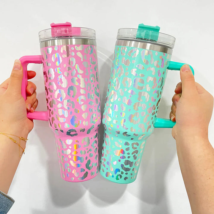 Leopard Hologram 40oz Tumbler