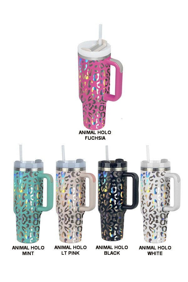 Leopard Hologram 40oz Tumbler